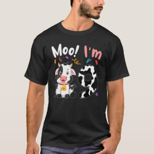 Camiseta 9º Aniversário Moo Eu sou 9 Fazendas de Vaca