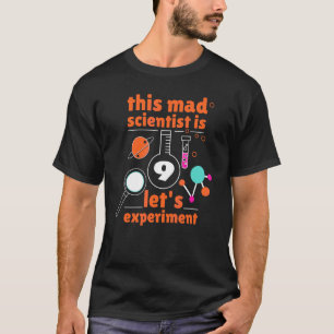 Camiseta 9º Aniversário Nove Bday Science Mad Scientist Che