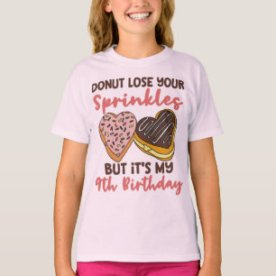 Camiseta 9º aniversário Rosquinha Perder seu borrifador E