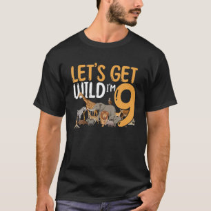 Camiseta 9º Aniversário Zoo Safari Selva Animal   VAMOS