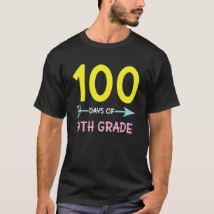 Camiseta 9º ano 100 dias de escola professores meninas mulh