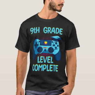 Camiseta 9º ano concluído último dia de escola engraçado
