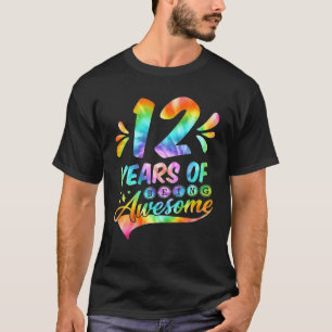 Camiseta 9º Anos Aniversário Tie-Dye Engraçado Incrível 9 A