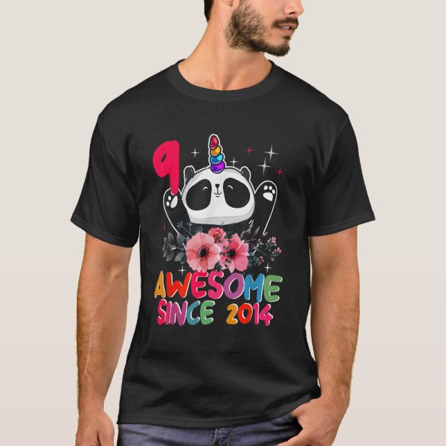 Camiseta 9º Pandacorn 9 Panda Unicorn (Frente)