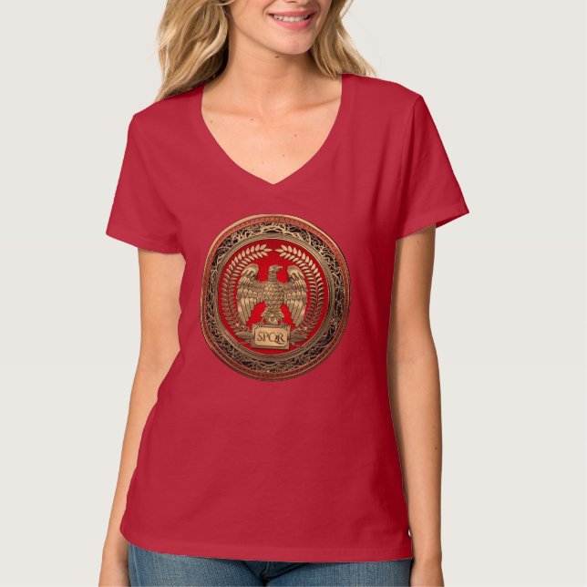 Camiseta [900] Águia Imperial Romana Dourada (Frente)
