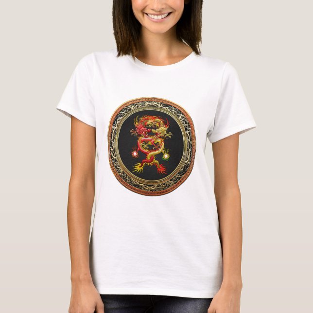 Camiseta [900] Dragões vermelhos e amarelos (Frente)