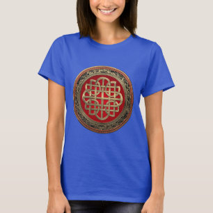 Camiseta [900] Nó Dourado Celta Sagrado Cruz