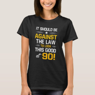 Camiseta 90 Aniversário De 90 Anos Homens