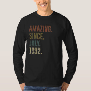 Camiseta 90 Aniversário Incrível Desde julho de 1932