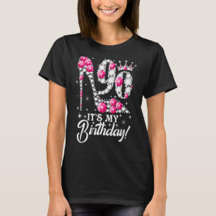 Camiseta 90 anos É o meu 90 Aniversário Pink Diamond Sh