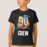 Camiseta 90 Birthday Crew 90 Party Crew Group Boy<br><div class="desc">90 Birthday Crew 90 Party Crew Group Amigos BDay design Gift Tee Boy T-shirt Classic Collection.</div>