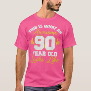 Camiseta 90 Birthday Novelty Incrível 90 Anos