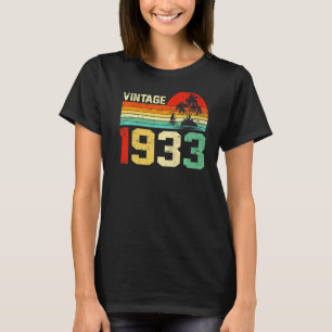 Camiseta 90 Birthday Vintage 1933 Retro Men 90 Yea