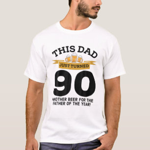 Camiseta 90 De 90 Cerveja, Bebendo, Pai, Aniversário G