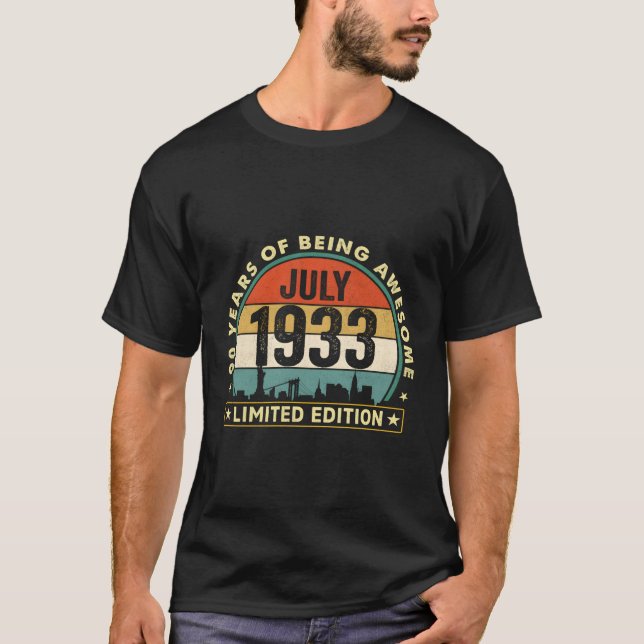 Camiseta 90 de 90 de julho de 1933 (Frente)