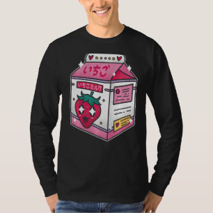 Camiseta 90 Egirl Eboy milk Shake Carton Cute Japonês Str