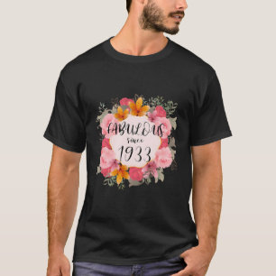 Camiseta 90 fabuloso desde 1933 90 feliz