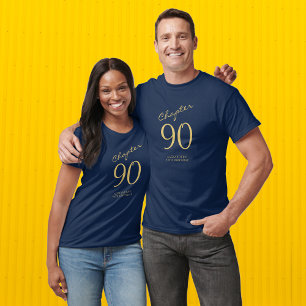 Camiseta 90 Festa de aniversário azul