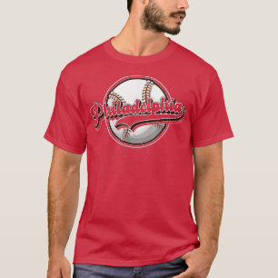 Camiseta 90 Filadélfia Filadélfia de Baseball Cityscape Fil