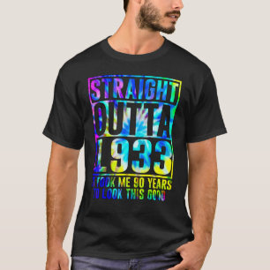 Camiseta 90 Hetero De Aniversário Fora De 1933, 90 Anos