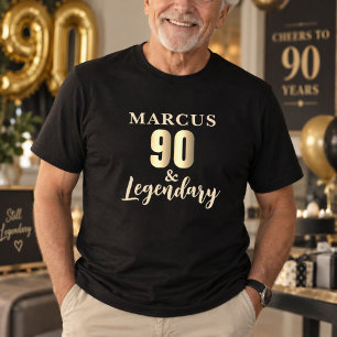 Camiseta 90 & Lendário Ouro Aniversário de 90 anos