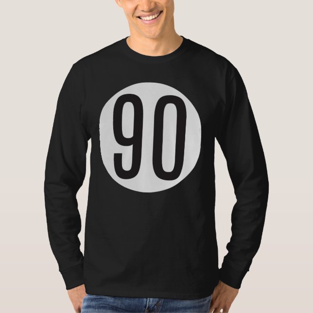 Camiseta 90 preto/branco (Frente)