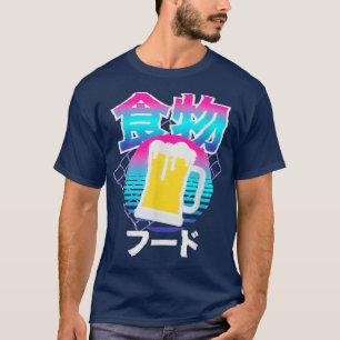 Camiseta 90 Retro Vaporwave Pastel Japão Jogos Kanji Beer