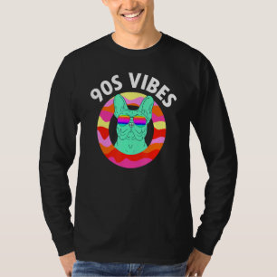 Camiseta 90 Vibes Lpreguiçoso Costume Frenchie Cachorro Mãe
