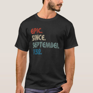 Camiseta 90 Years Old  Epic Since September 1932 90th Birth
