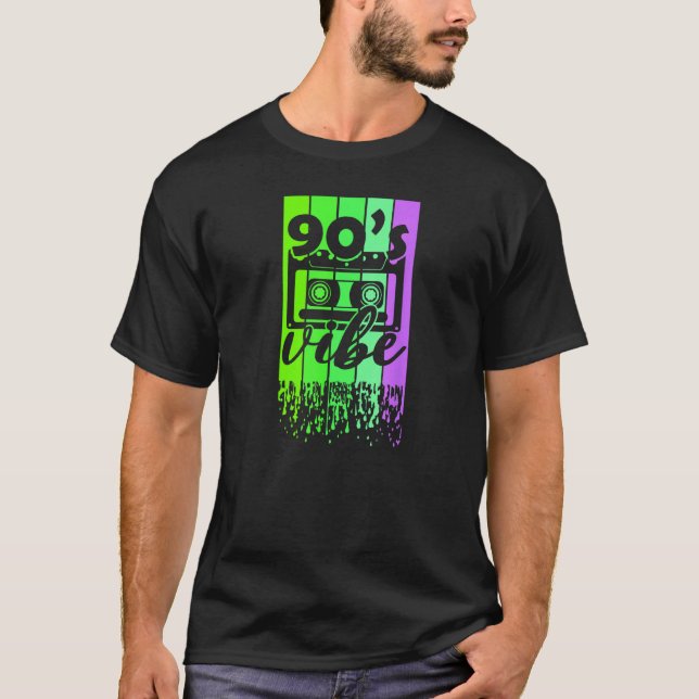Camiseta 90s Music Fan Retro  Throwback (Frente)