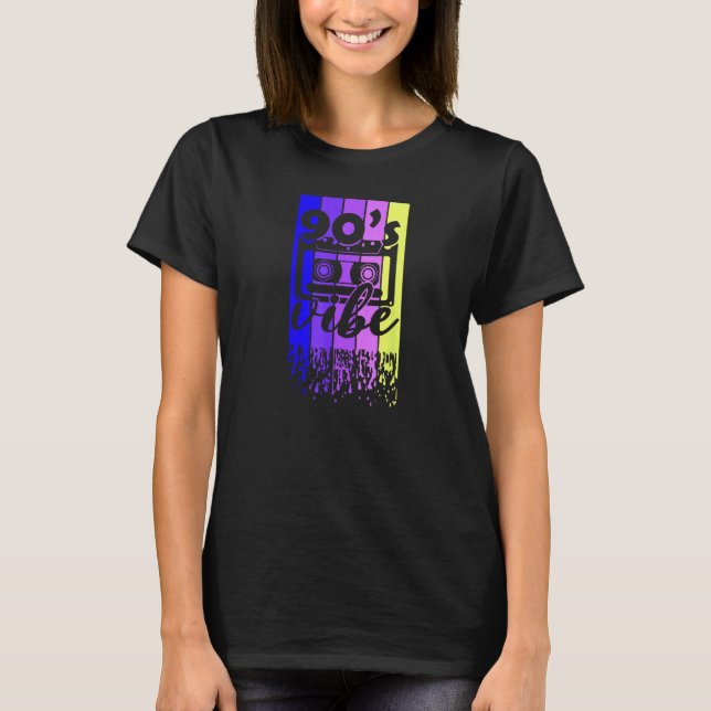 Camiseta 90s Music Vibe Retro Cassette Great Throwback (Frente)