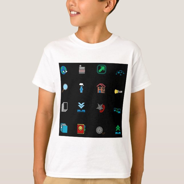 Camiseta 90s Retro Tech and Web Icon Pattern (Frente)