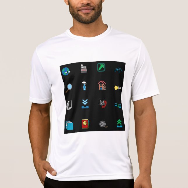 Camiseta 90s Retro Tech and Web Icon Pattern (Frente)