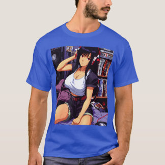 Camiseta 90s Retro Waifu Anime girl Chill Lofi Music retro 