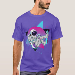 Camiseta 90s Skateboarder Synthwave Espaço Vaporwave A
