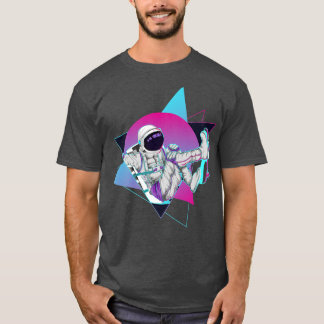 Camiseta 90s Skateboarder Synthwave Espaço Vaporwave A