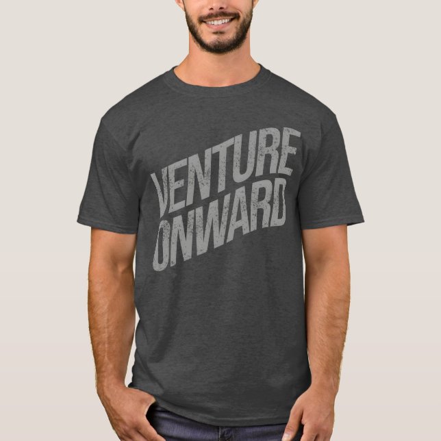 Camiseta 90s Venture Onward 1924us engraçada (Frente)