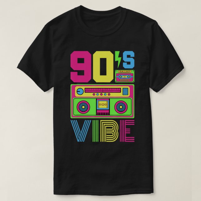Camiseta 90s Vibe 1990 Estilo Moda 90 Tema Conjunto Nineti (Frente do Design)