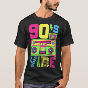 Camiseta 90s Vibe 1990 Estilo Moda 90 Tema Conjunto Nineti
