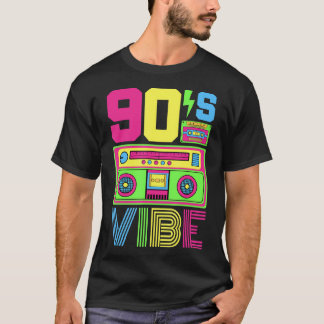Camiseta 90s Vibe 1990 Estilo Moda 90 Tema Conjunto Nineti