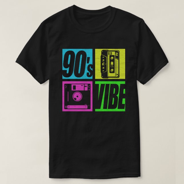 Camiseta 90s Vibe 1990s Fashion 90 Theme Party 90 (Frente do Design)