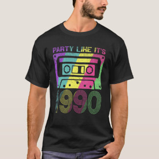 Camiseta 90s Vibe Vintage Ninety Party Like It's 1990 Retro
