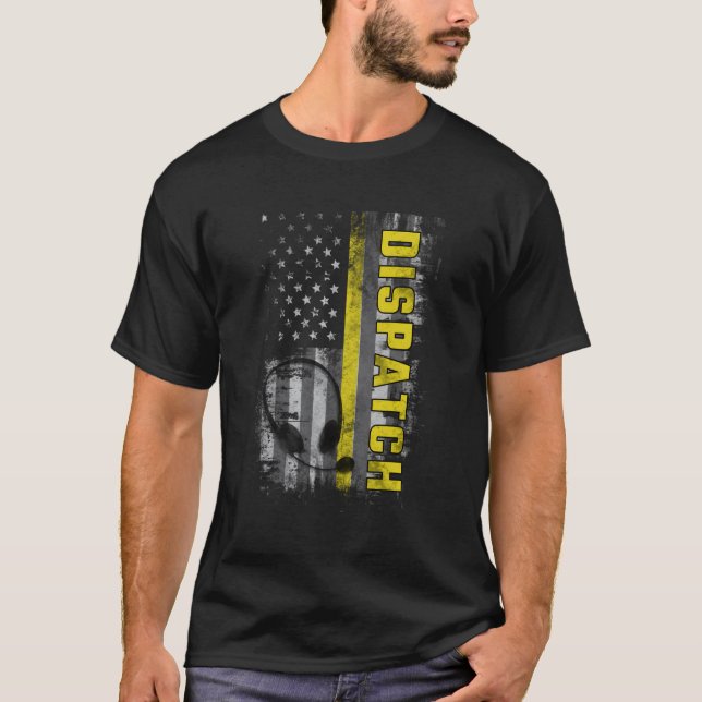 Camiseta 911 Dispatch Operadores Primeiro Despachante (Frente)