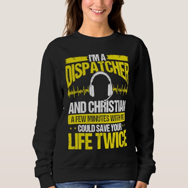 Camiseta 911 Dispatcher Christian Thin Gold Line Dispatch O (Frente)