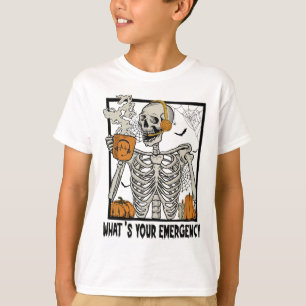 Camiseta 911 Dispatcher Halloween Skeleton What Your Emerge