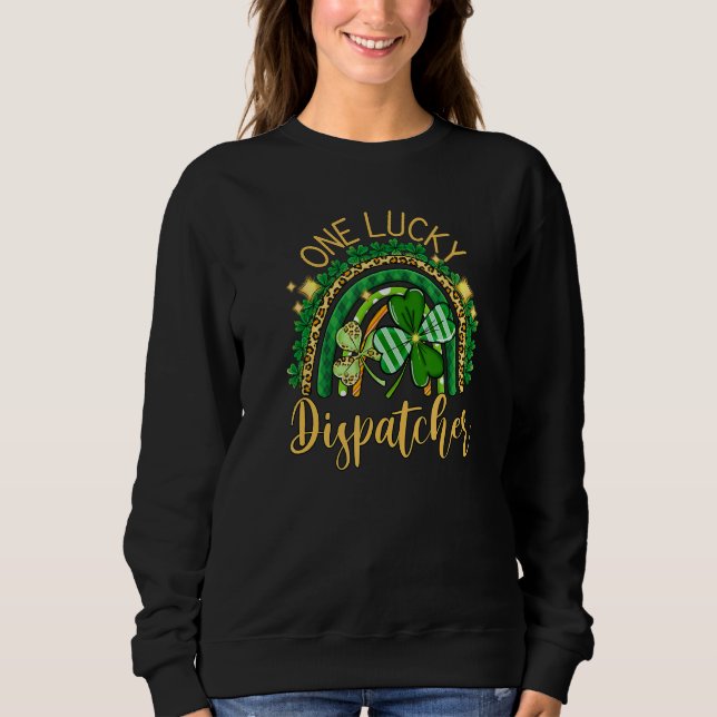 Camiseta 911 Dispatcher  Thin Gold Line St Patricks Day (Frente)
