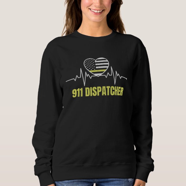 Camiseta 911 Dispatcher Thin Yellow Line Dispatch US Americ (Frente)