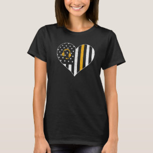 Camiseta 911 Dispatcher U Flag Heart Emergency Dispatchin