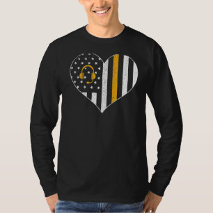 Camiseta 911 Dispatcher U Flag Heart Emergency Dispatchin