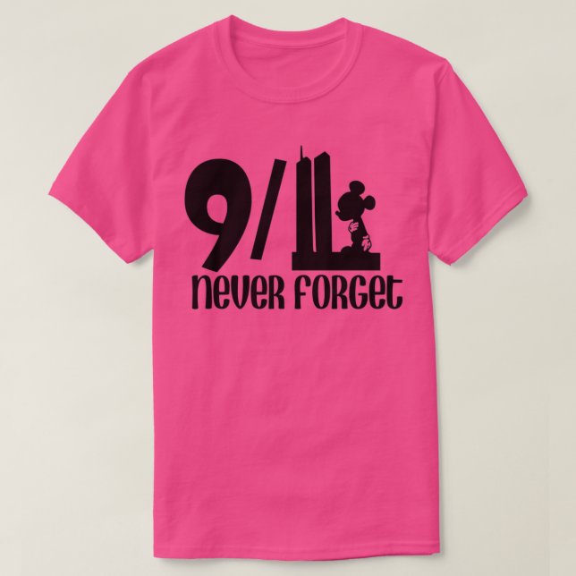 Camiseta 911 Nunca Esqueça Memorial das Torres Gêmeas (Frente do Design)